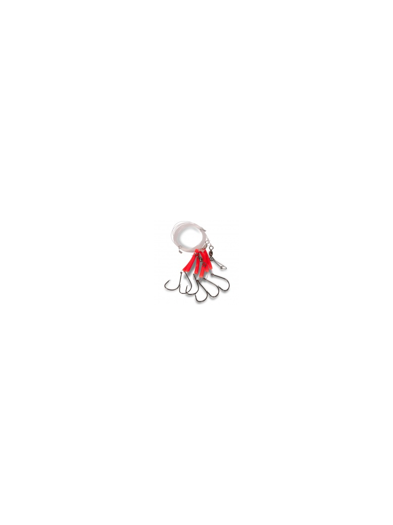 Оснастка морская AQUANTIC® Redfish System Circle Hook Rig - №6/0 / 0.80 / 600cm - Fluo Red Оснастка морская AQUANTIC® Redfish System Circle Hook Rig - №6/0 / 0.80 / 600cm - Fluo Red