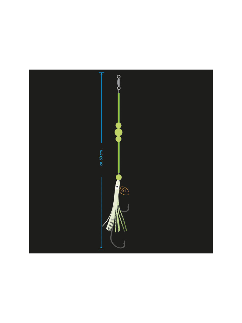 Оснастка морская AQUANTIC® Ball Rig M - №6/0 + 8/0 / 60cm / 1.2mm, изображение 2 Оснастка морская AQUANTIC® Ball Rig M - №6/0 + 8/0 / 60cm / 1.2mm, изображение 2