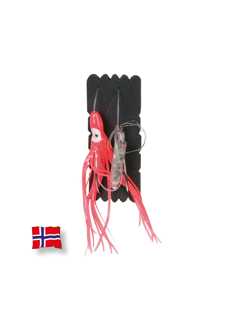 Оснастка морская AQUANTIC® Flashlight Octopus Rig - №12/0 + 12/0 / 70cm / 1.2mm Оснастка морская AQUANTIC® Flashlight Octopus Rig - №12/0 + 12/0 / 70cm / 1.2mm