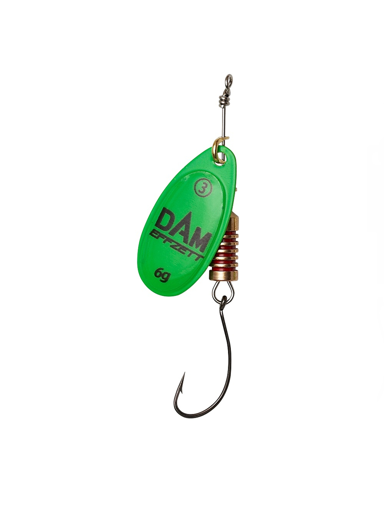 Блесна вращающаяся DAM SINGLE HOOK SPINNER - Green №3 / 6g