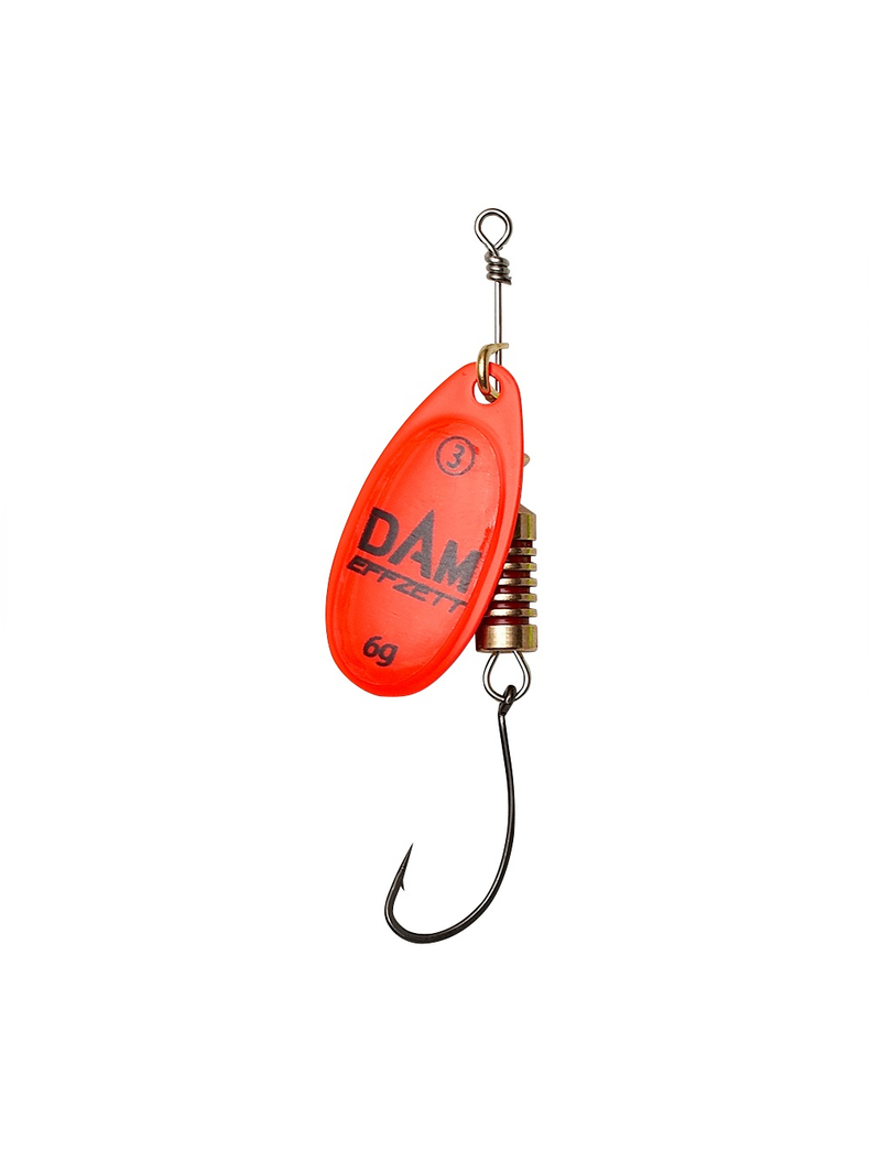 Блесна вращающаяся DAM SINGLE HOOK SPINNER - Red №3 / 6g