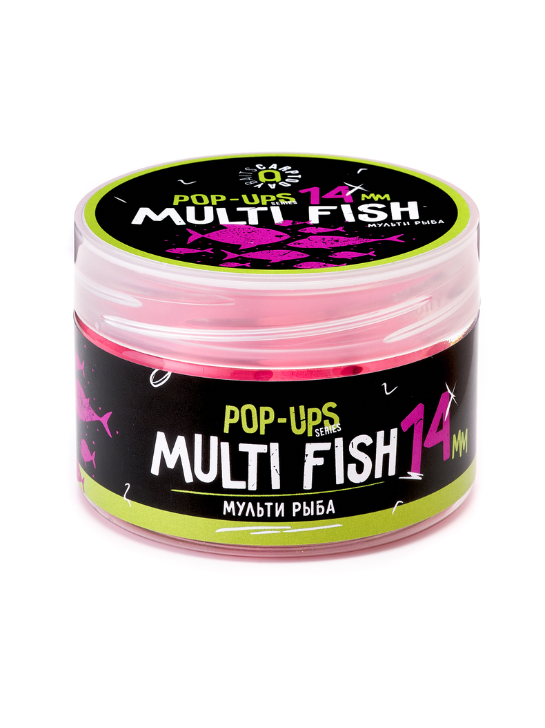 Бойлы плавающие Carptoday Baits Pop Ups Multi Fish (Мульти Фиш) 14 мм, Диаметр: 14 мм, Вкус: Мульти Фиш, изображение 2