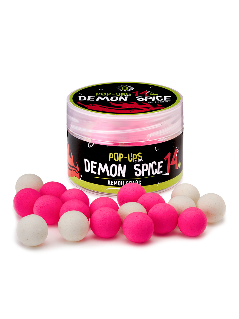 Бойлы плавающие Carptoday Baits Pop Ups Demon Spice (Острые Специи) 14мм, Диаметр: 14 мм, Вкус: Острые Специи