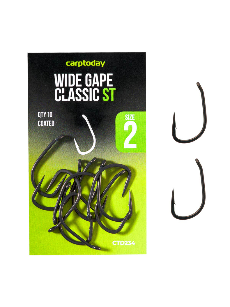 Крючки карповые Carptoday Wide Gape Classic ST, Размер крючка: № 2 Крючки карповые Carptoday Wide Gape Classic ST, Размер крючка: № 2