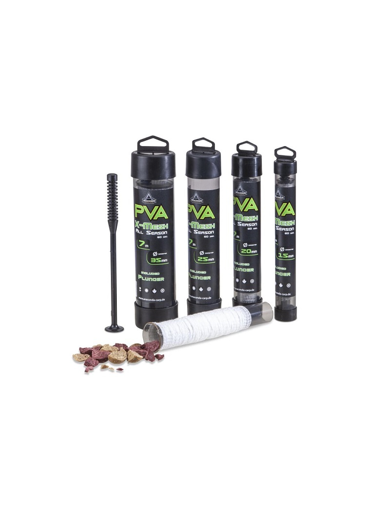 Сетка растворимая в тубе ANACONDA All Season PVA X-Mesh Funnel & Plunger System 35mm / 7m