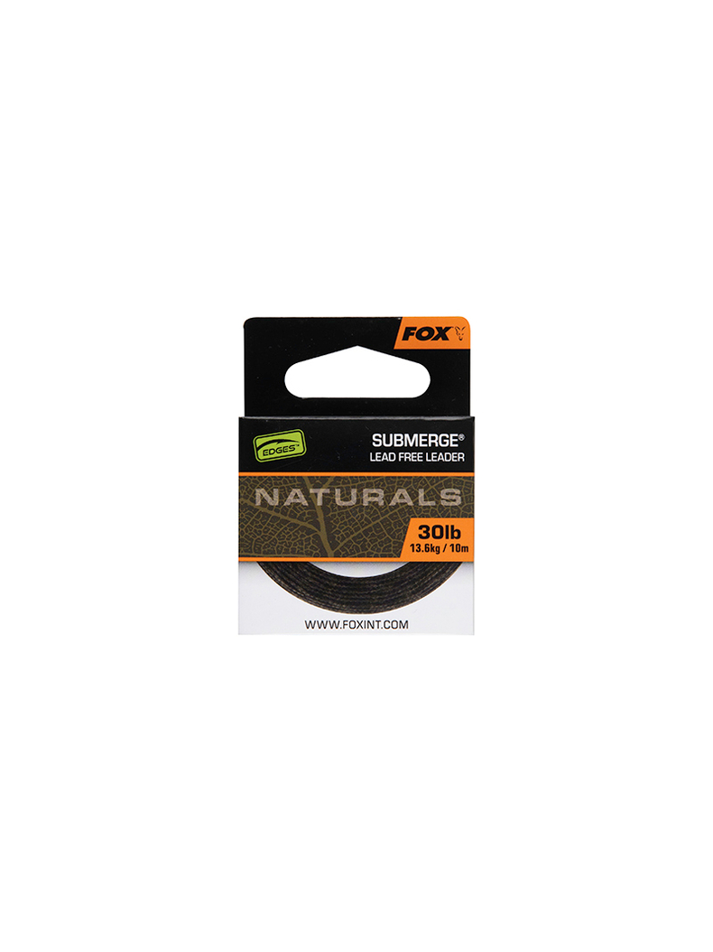 Лидкор без сердечника FOX Naturals Submerge Leader EDGES, Тест: 30.00 lb Лидкор без сердечника FOX Naturals Submerge Leader EDGES, Тест: 30.00 lb