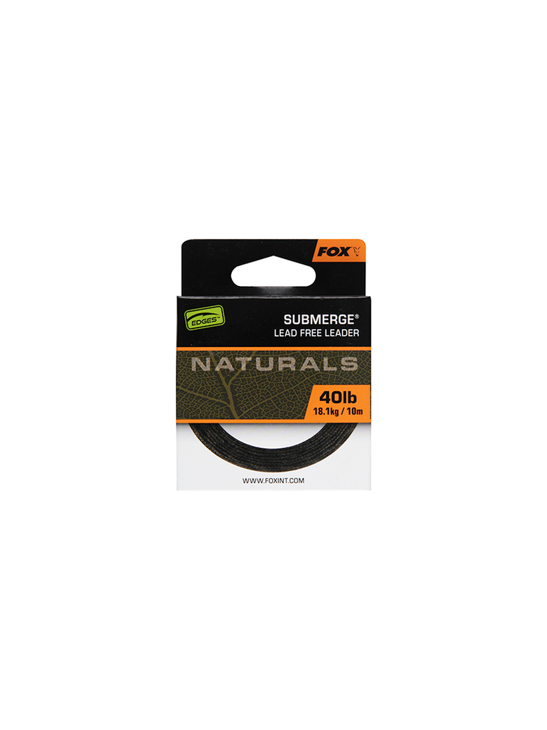 Лидкор без сердечника FOX Naturals Submerge Leader EDGES, Тест: 40.00 lb Лидкор без сердечника FOX Naturals Submerge Leader EDGES, Тест: 40.00 lb