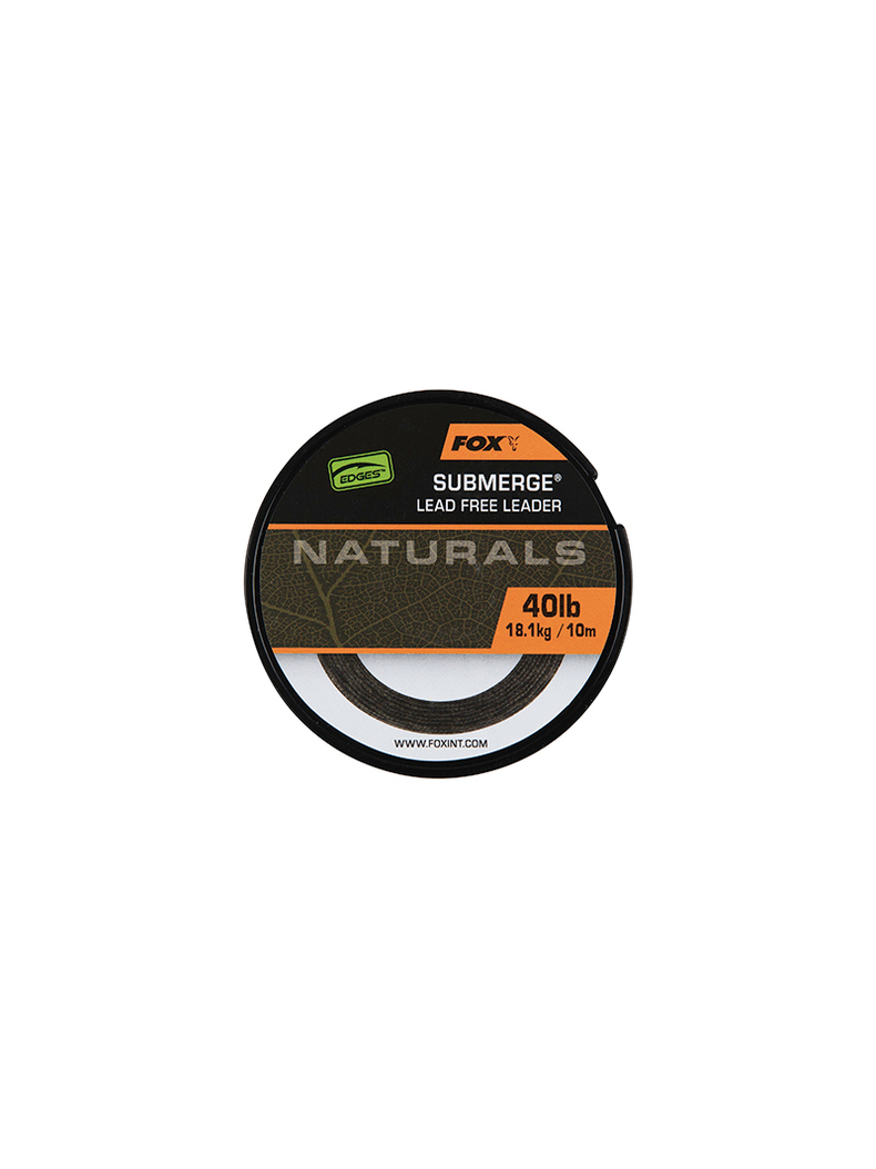 Лидкор без сердечника FOX Naturals Submerge Leader EDGES, Тест: 40.00 lb, изображение 2 Лидкор без сердечника FOX Naturals Submerge Leader EDGES, Тест: 40.00 lb, изображение 2