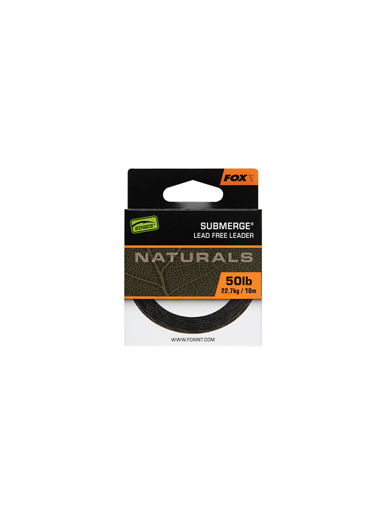 Лидкор без сердечника FOX Naturals Submerge Leader EDGES, Тест: 50.00 lb Лидкор без сердечника FOX Naturals Submerge Leader EDGES, Тест: 50.00 lb