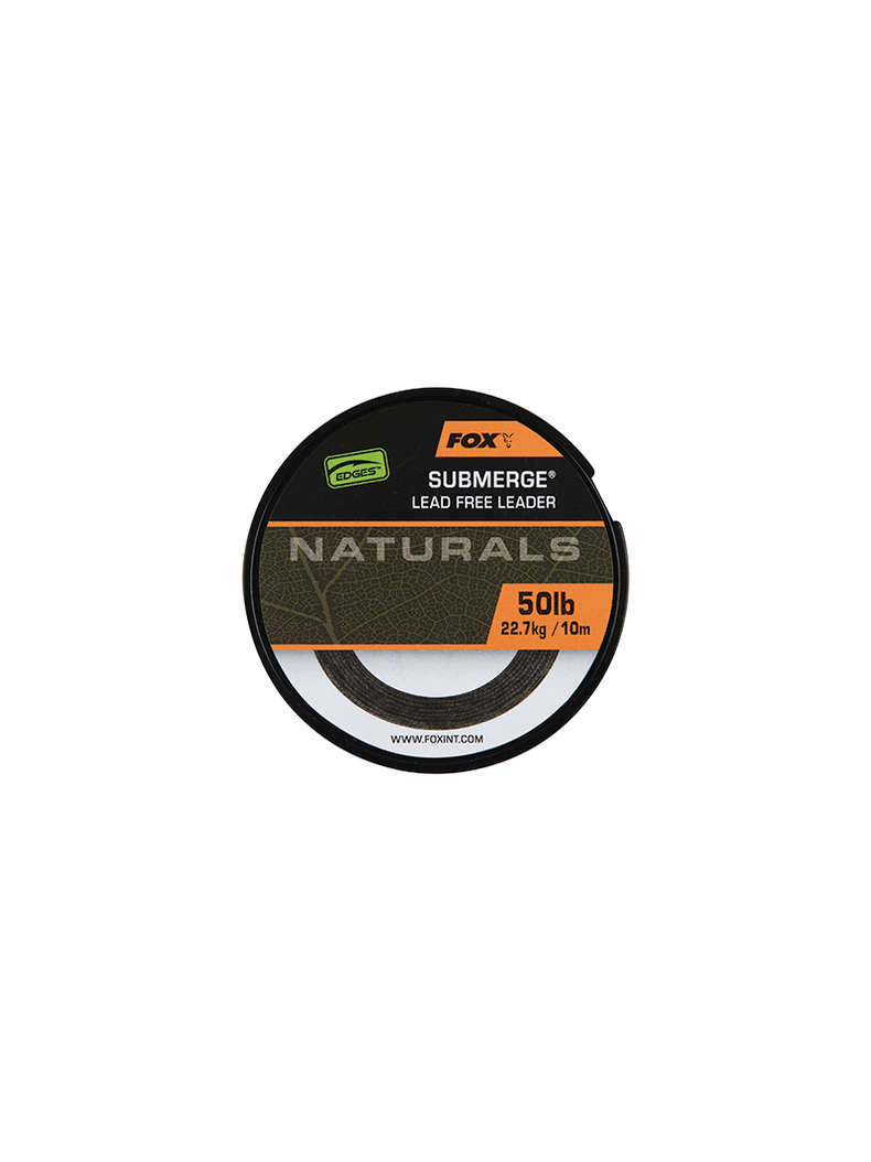 Лидкор без сердечника FOX Naturals Submerge Leader EDGES, Тест: 50.00 lb, изображение 2 Лидкор без сердечника FOX Naturals Submerge Leader EDGES, Тест: 50.00 lb, изображение 2