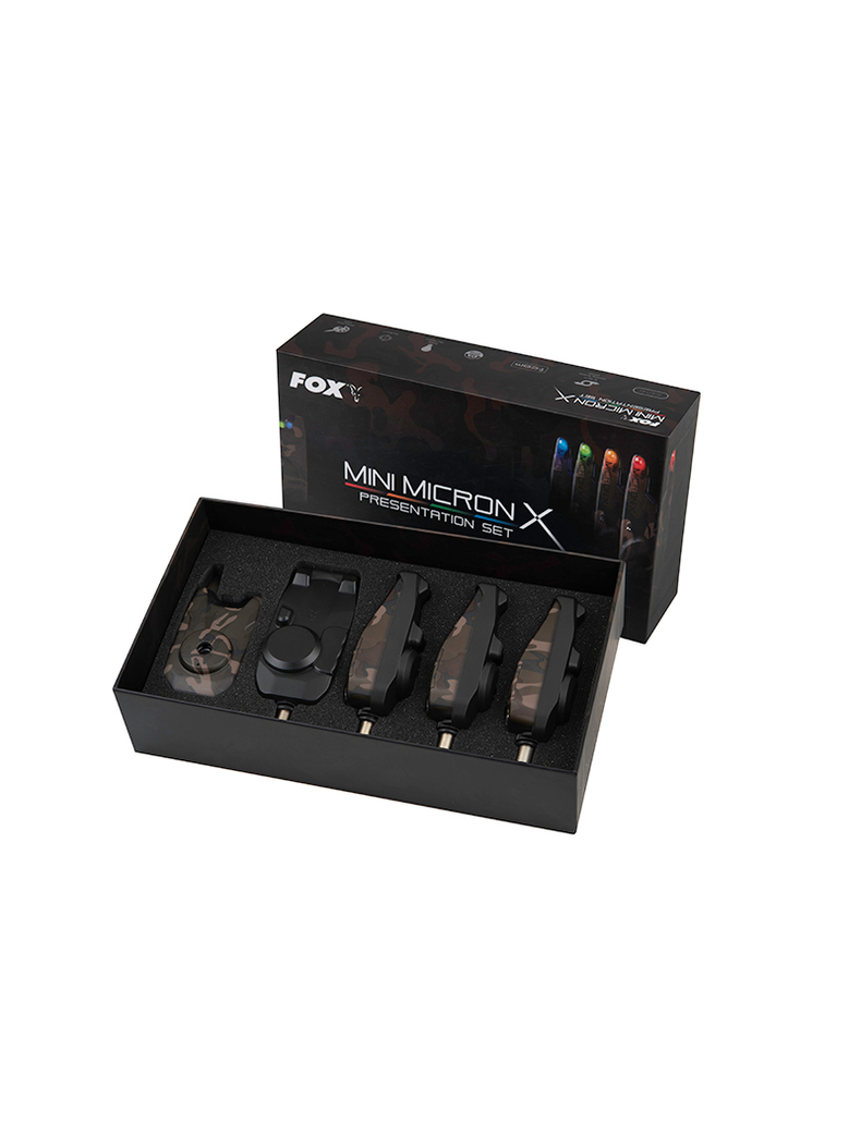 Электронный сигнализатор поклёвки FOX Mini Micron X CAMO, Набор : 4 + 1, изображение 2