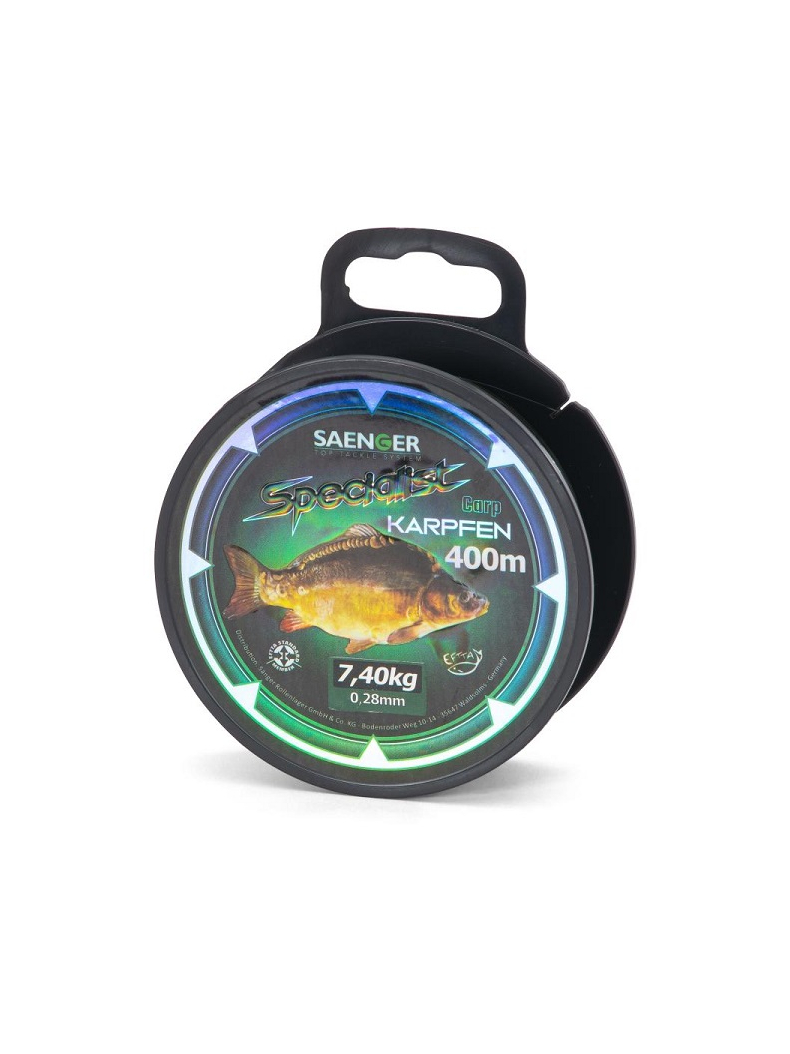 Леска карповая SAENGER Specialist CARP - 0,36mm / 11,50kg / 400m - Camou Green