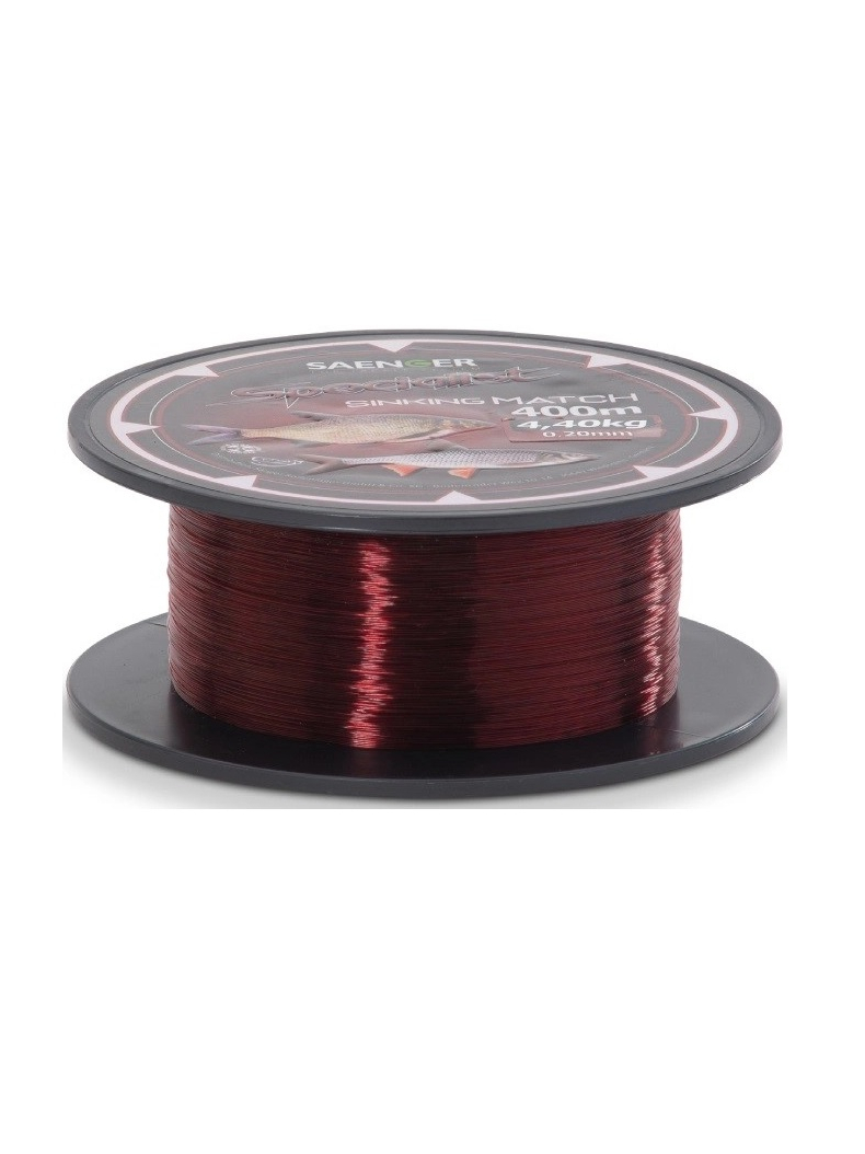 Леска матчевая SAENGER Specialist Sinking MATCH - 0,20mm / 4,40kg / 400m - Red Brown Burgundy, изображение 2 Леска матчевая SAENGER Specialist Sinking MATCH - 0,20mm / 4,40kg / 400m - Red Brown Burgundy, изображение 2