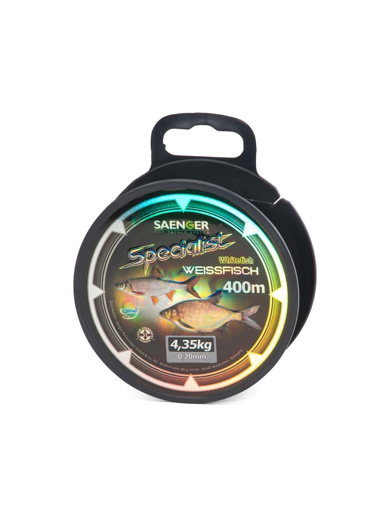 Леска матчевая SAENGER Specialist Whitefish MATCH - 0,15mm / 2,45kg / 400m - Stone Grey
