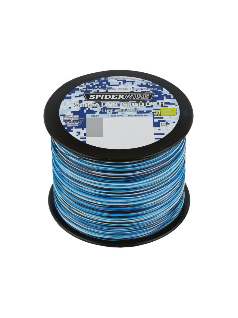 Леска плетеная SPIDER WIRE® STEALTH® SMOOTH X8 PE BRAID - 0.13mm / 300m / 11.2kg - BLUE CAMO, изображение 2