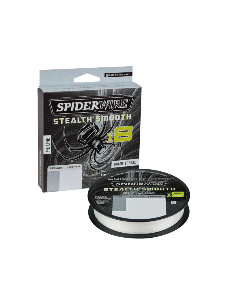 Леска плетеная SPIDER WIRE® STEALTH® SMOOTH X8 PE BRAID - 0.29mm / 300m / 26.4kg - TRANSLUCENT Леска плетеная SPIDER WIRE® STEALTH® SMOOTH X8 PE BRAID - 0.29mm / 300m / 26.4kg - TRANSLUCENT