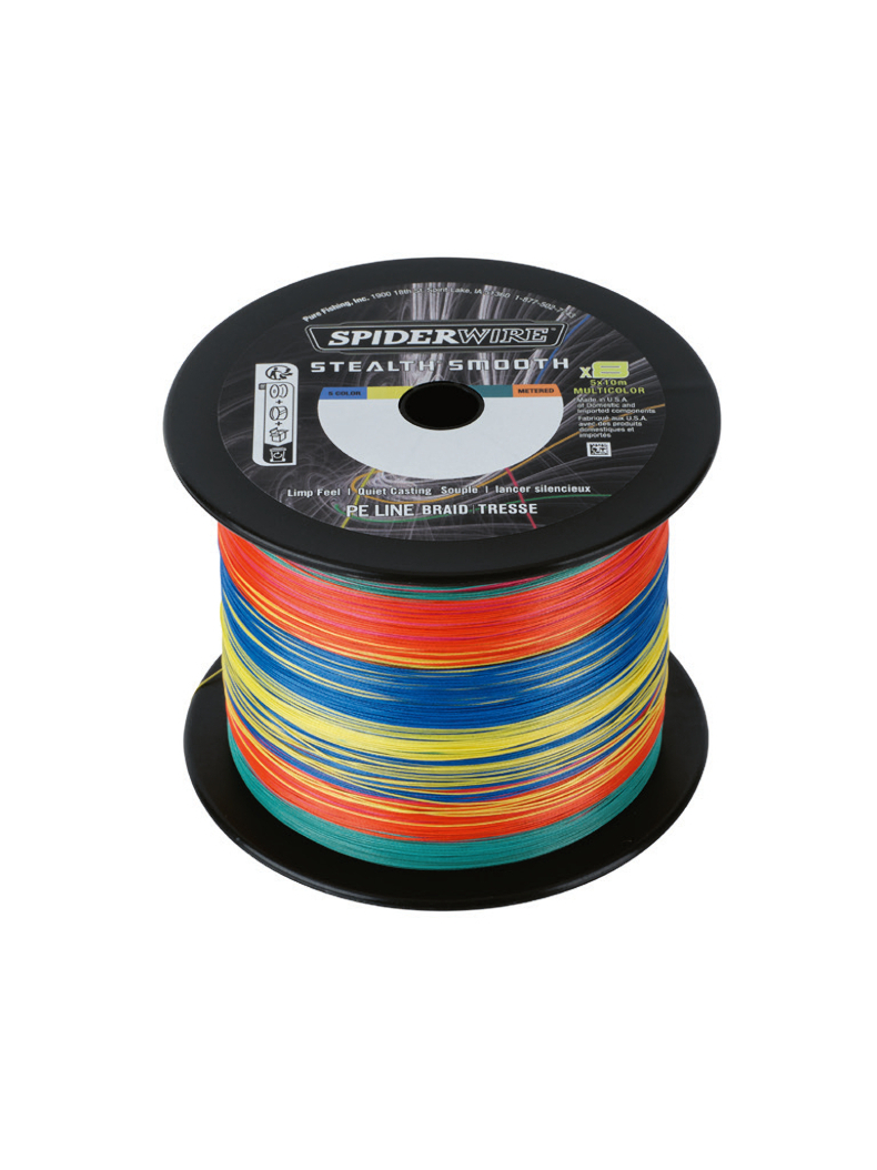Леска плетеная SPIDER WIRE® STEALTH® SMOOTH X8 PE BRAID - 0.33mm / 300m / 38.1kg - 5x10m MULTI COLOR, изображение 2 Леска плетеная SPIDER WIRE® STEALTH® SMOOTH X8 PE BRAID - 0.33mm / 300m / 38.1kg - 5x10m MULTI COLOR, изображение 2