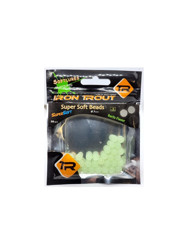 Силиконовые приманки ароматизированные IRON TROUT Super Soft Beads - Salmon Egg / 7mm / LU - 30шт., изображение 3