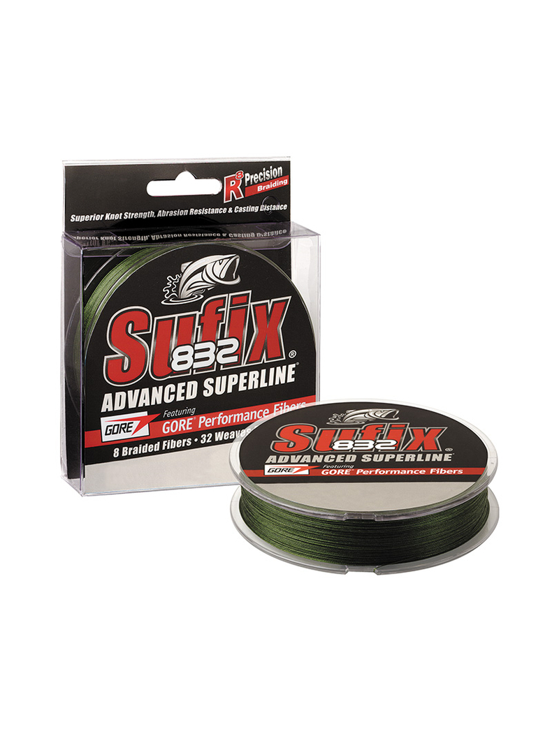 Леска плетеная SUFIX 832 Braid зеленая 120 м 0.20 мм 13,5 кг Леска плетеная SUFIX 832 Braid зеленая 120 м 0.20 мм 13,5 кг