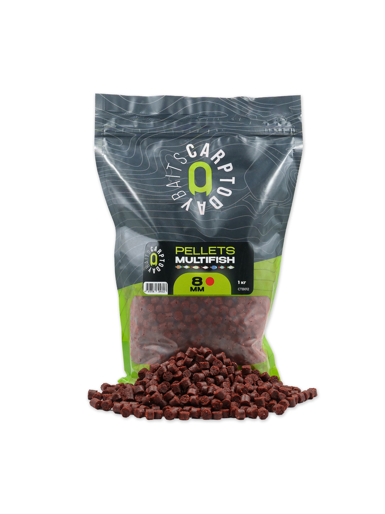 Пеллетс рыболовный Carptoday Baits MULTIFISH 1кг цельный, Диаметр: 8 мм, изображение 2