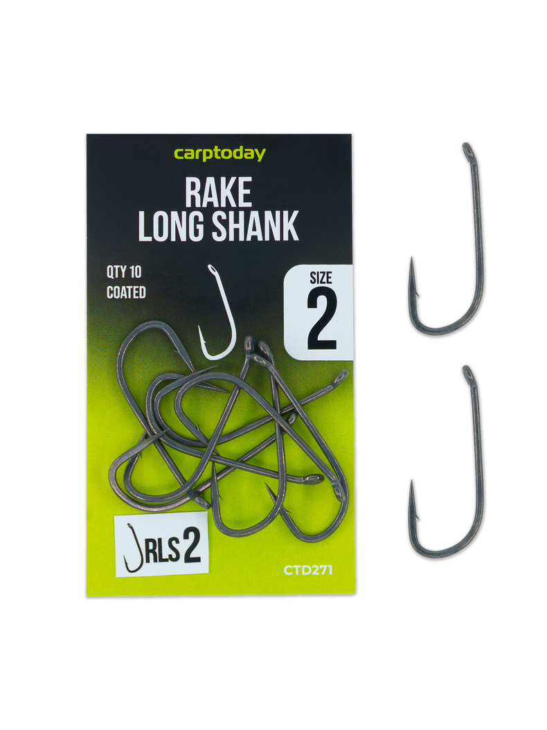 Крючки карповые Carptoday Rake Long Shank, Размер крючка: № 2