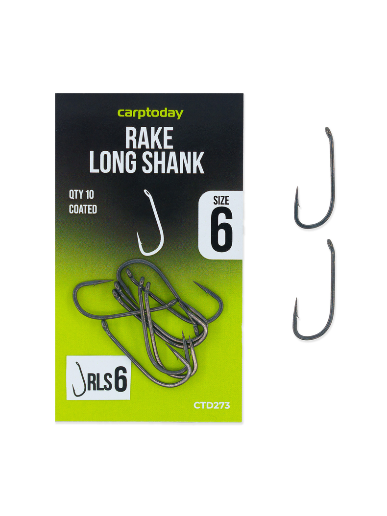 Крючки карповые Carptoday Rake Long Shank, Размер крючка: № 6