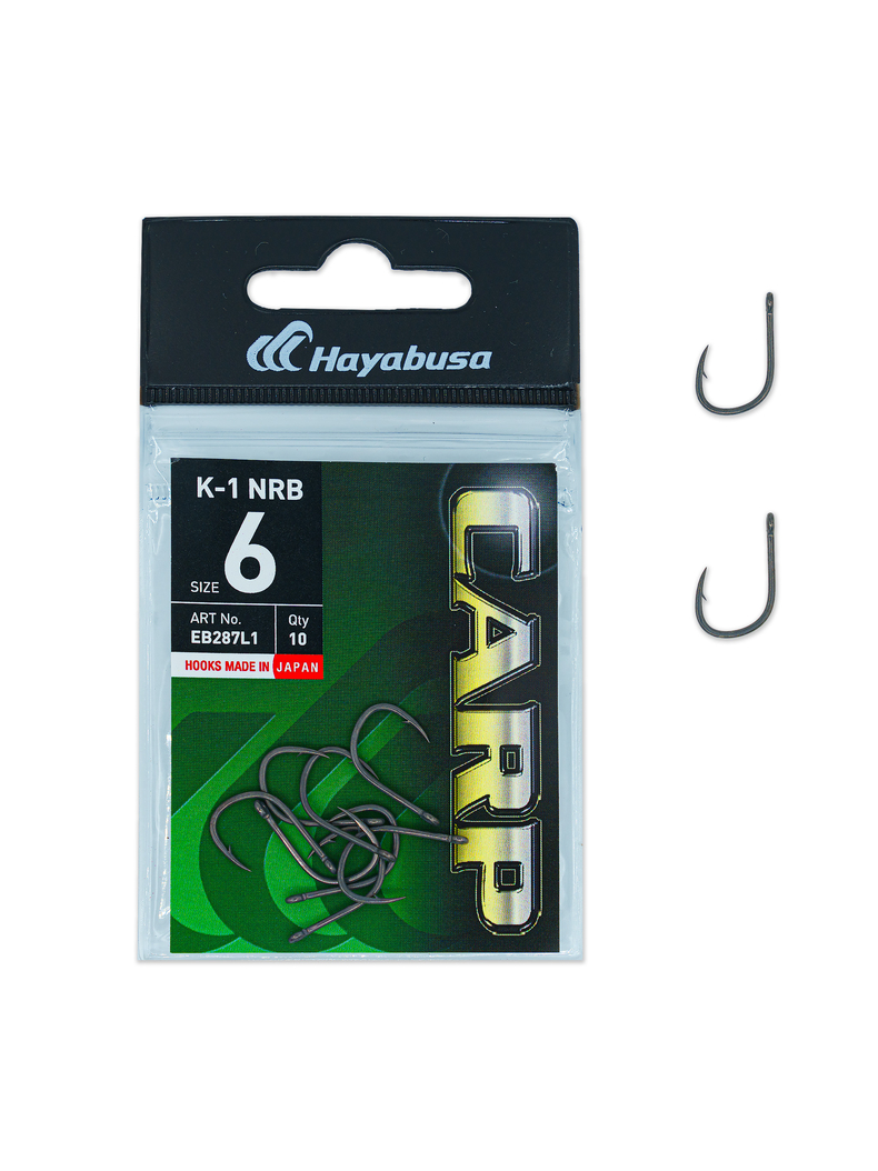 Крючки карповые HAYABUSA K-1 NRB, Размер крючка: № 6 Крючки карповые HAYABUSA K-1 NRB, Размер крючка: № 6