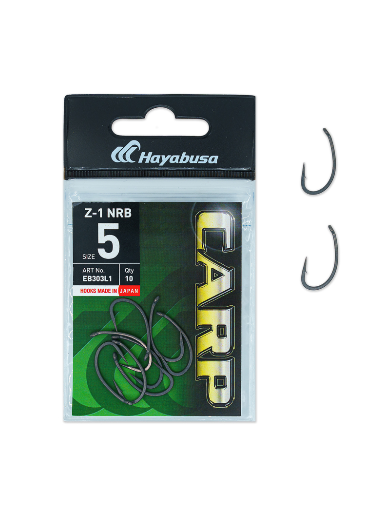 Крючки карповые HAYABUSA Z-1 NRB, Размер крючка: № 5