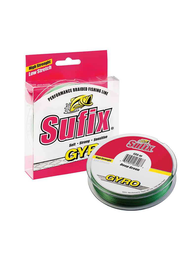 Леска плетеная SUFIX GYRO Braid зеленая 135 м 0.21 мм 11.9 кг