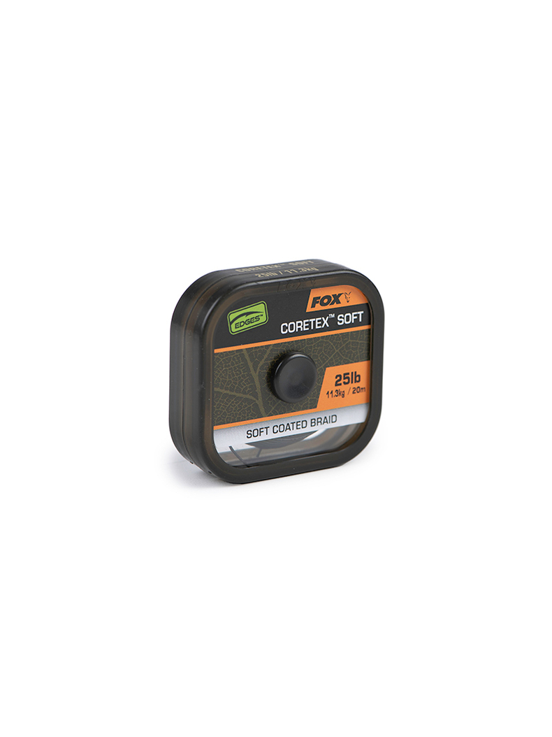 Мягкий поводковый материал в оплетке FOX Naturals Coretex Soft EDGES, Разрывная нагрузка: 25.00 lb