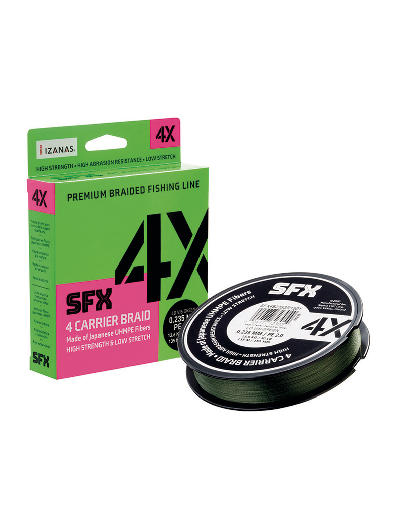 Леска плетеная SFX 4X желтая 135 м 0.165 мм 8.6 кг PE 1 Леска плетеная SFX 4X желтая 135 м 0.165 мм 8.6 кг PE 1