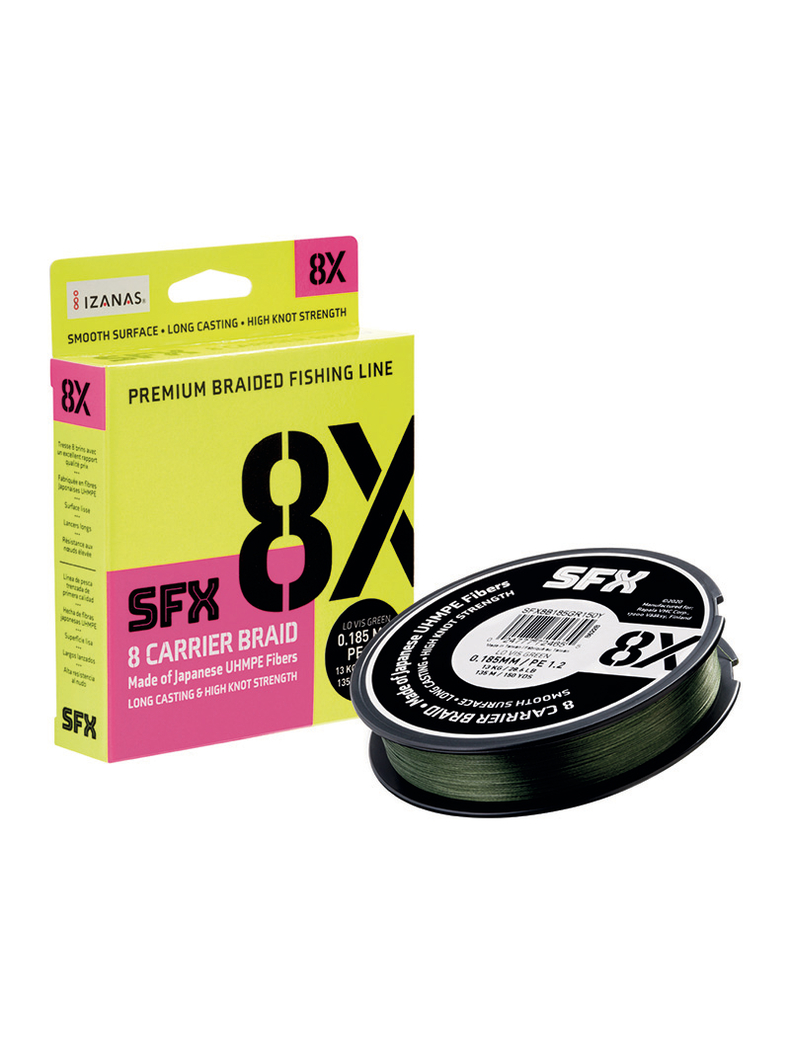 Леска плетеная SFX 8X желтая 135 м 0.235 мм 20 кг PE 2 Леска плетеная SFX 8X желтая 135 м 0.235 мм 20 кг PE 2