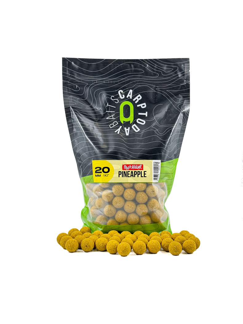 Бойлы пылящие Carptoday Baits Pineapple (Ананас), Диаметр: 20 мм, Вкус: Ананас