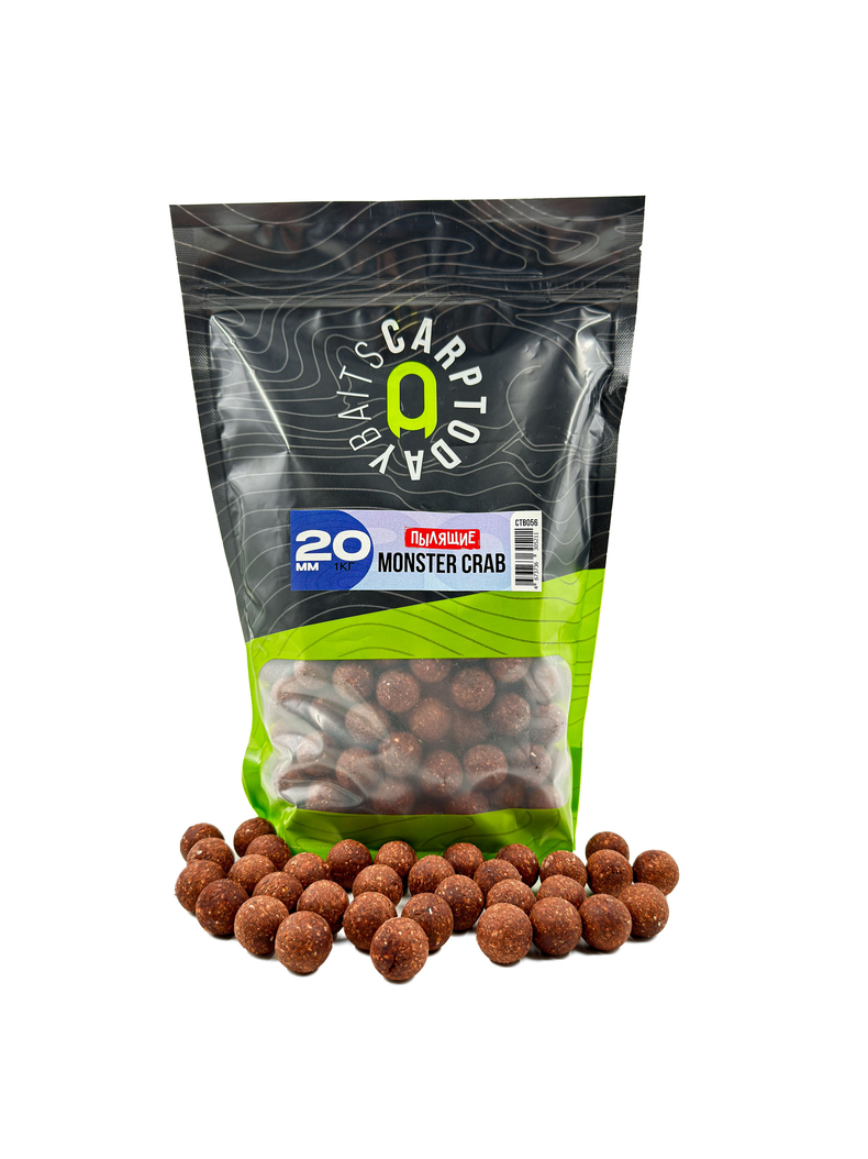 Бойлы пылящие Carptoday Baits Monster Crab (Монстр Краб), Диаметр: 20 мм, Вкус: Монстр Краб Бойлы пылящие Carptoday Baits Monster Crab (Монстр Краб), Диаметр: 20 мм, Вкус: Монстр Краб