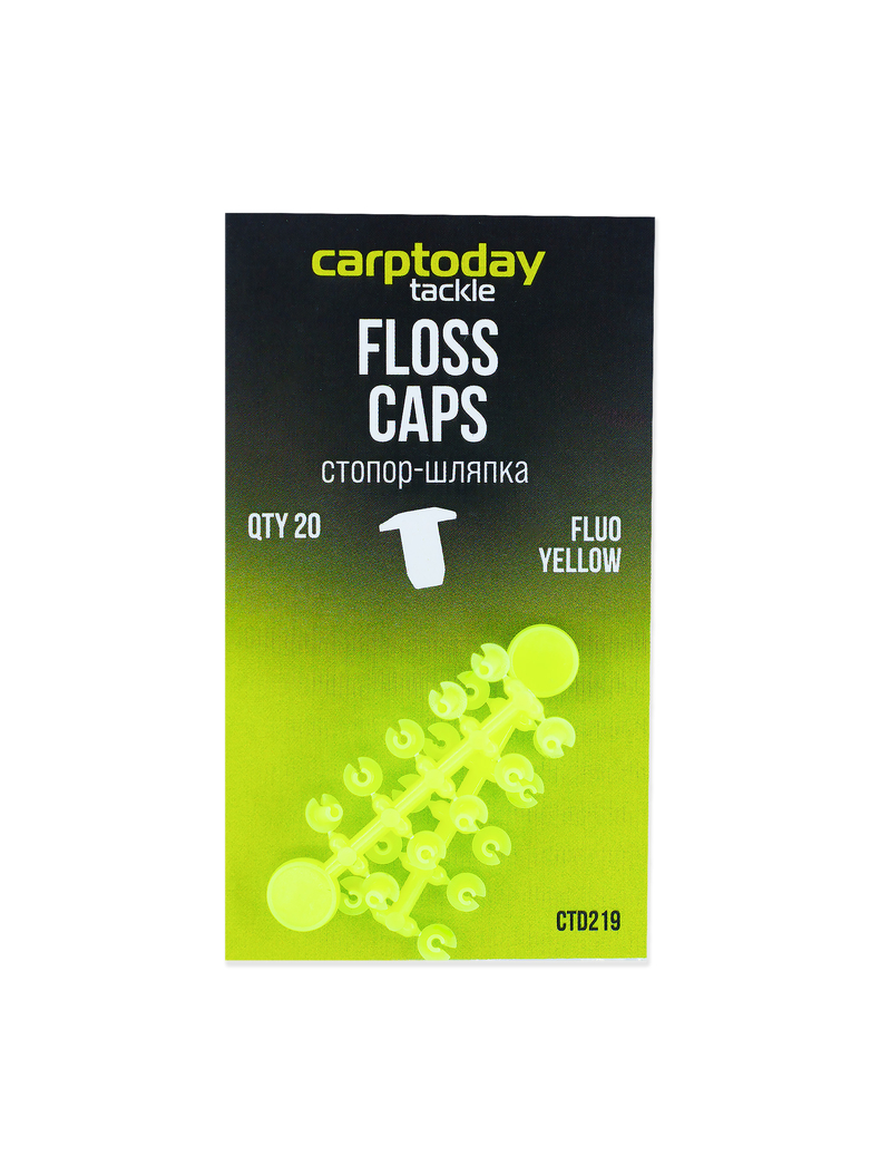 Стопоры со шляпкой Carptoday Tackle Floss Caps, Цвет: Fluoro Yellow (флуоресцентный желтый)