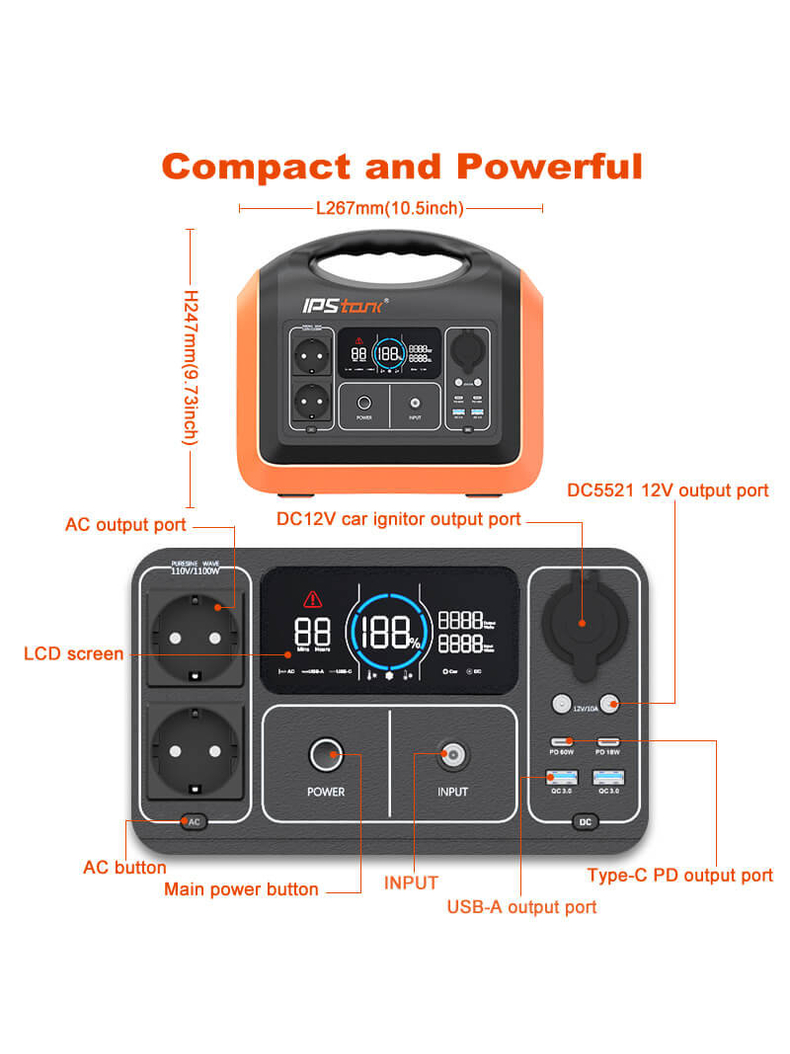 Портативная электростанция IPS-600, изображение 7