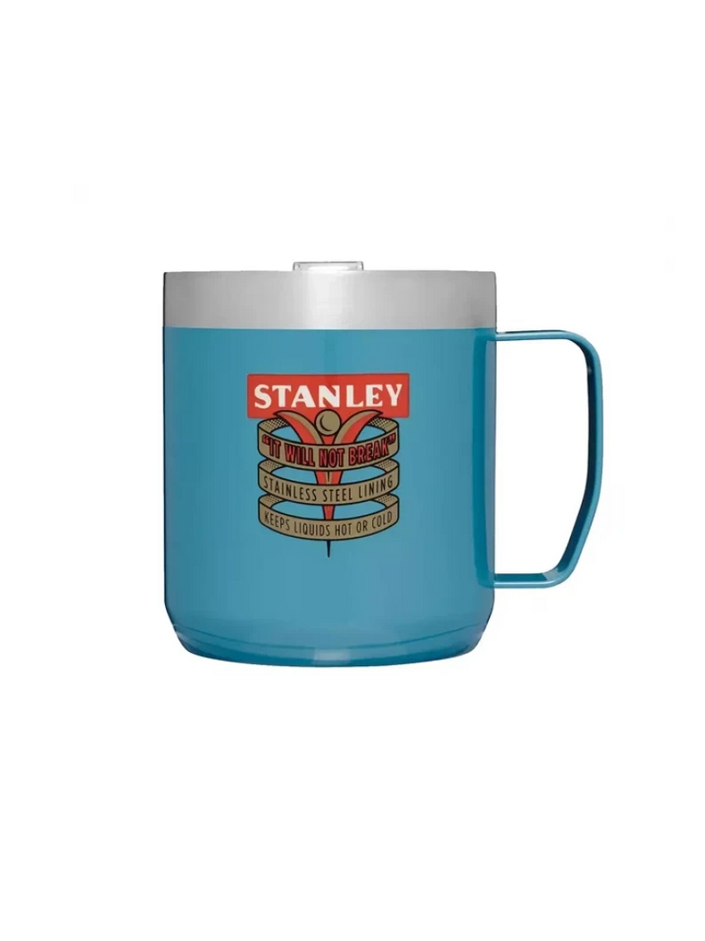Термокружка STANLEY Milestones с ручкой 0.35L 1940 голубая, изображение 2