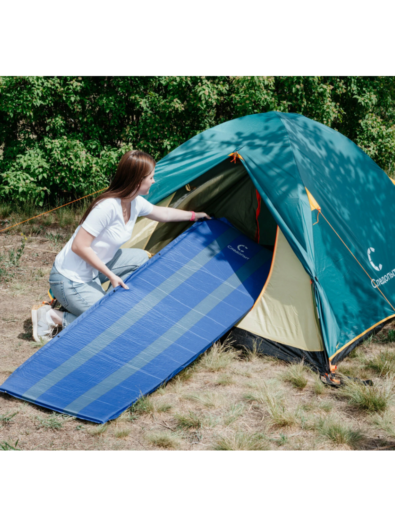 Палатка 3-х местная летняя двухслойная СЛЕДОПЫТ Venta 3, изображение 9