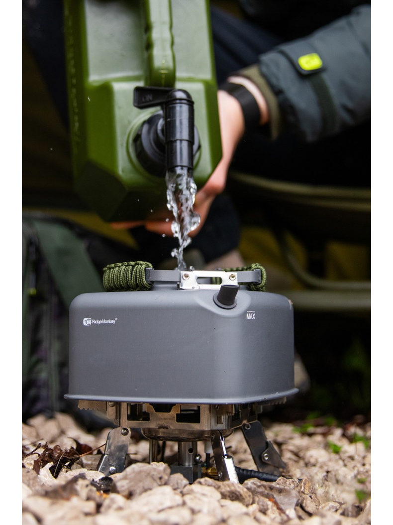 Квадратный чайник с ручками из паракорда Ridge Monkey Square Kettle Paracord Edition, Объём: 2.0 л, изображение 6