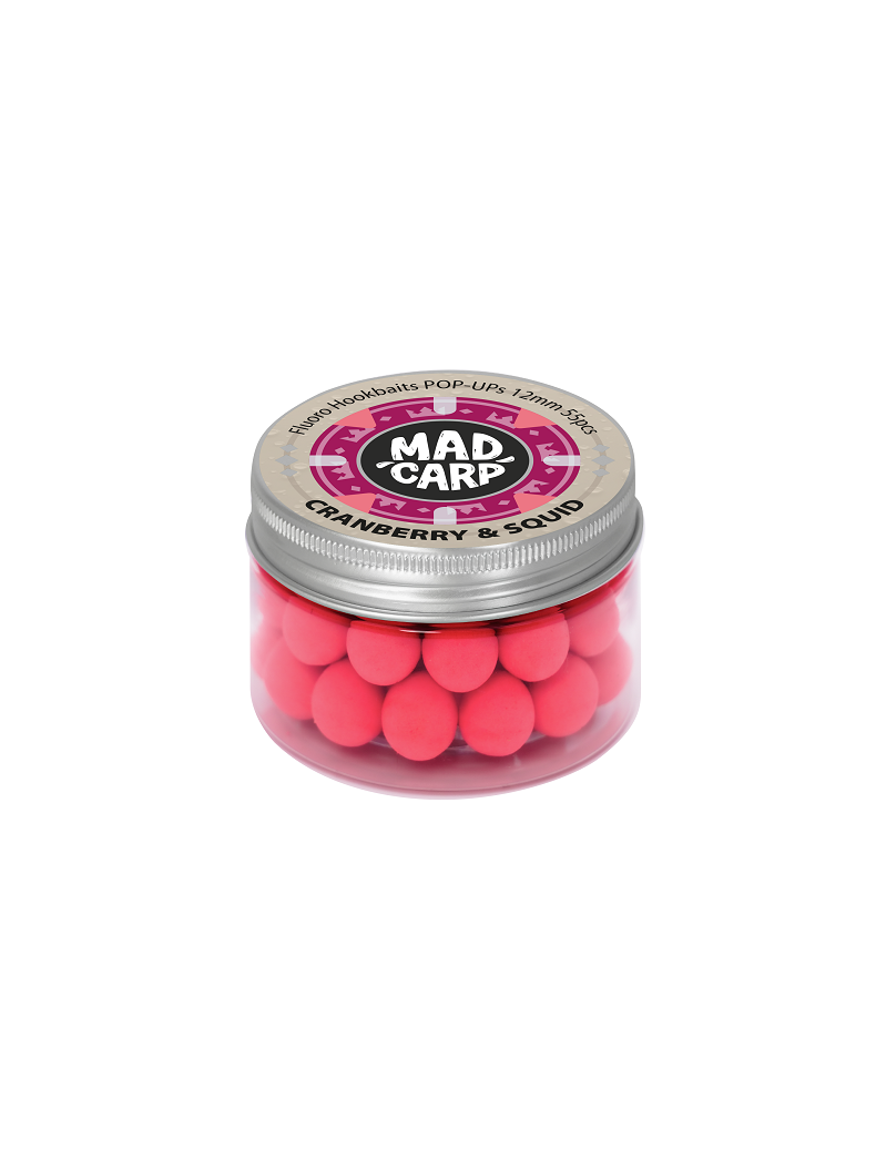 Бойлы плавающие Mad Carp Baits CRANBERRY SQUID (Клюква и Кальмар), Диаметр: 12 мм