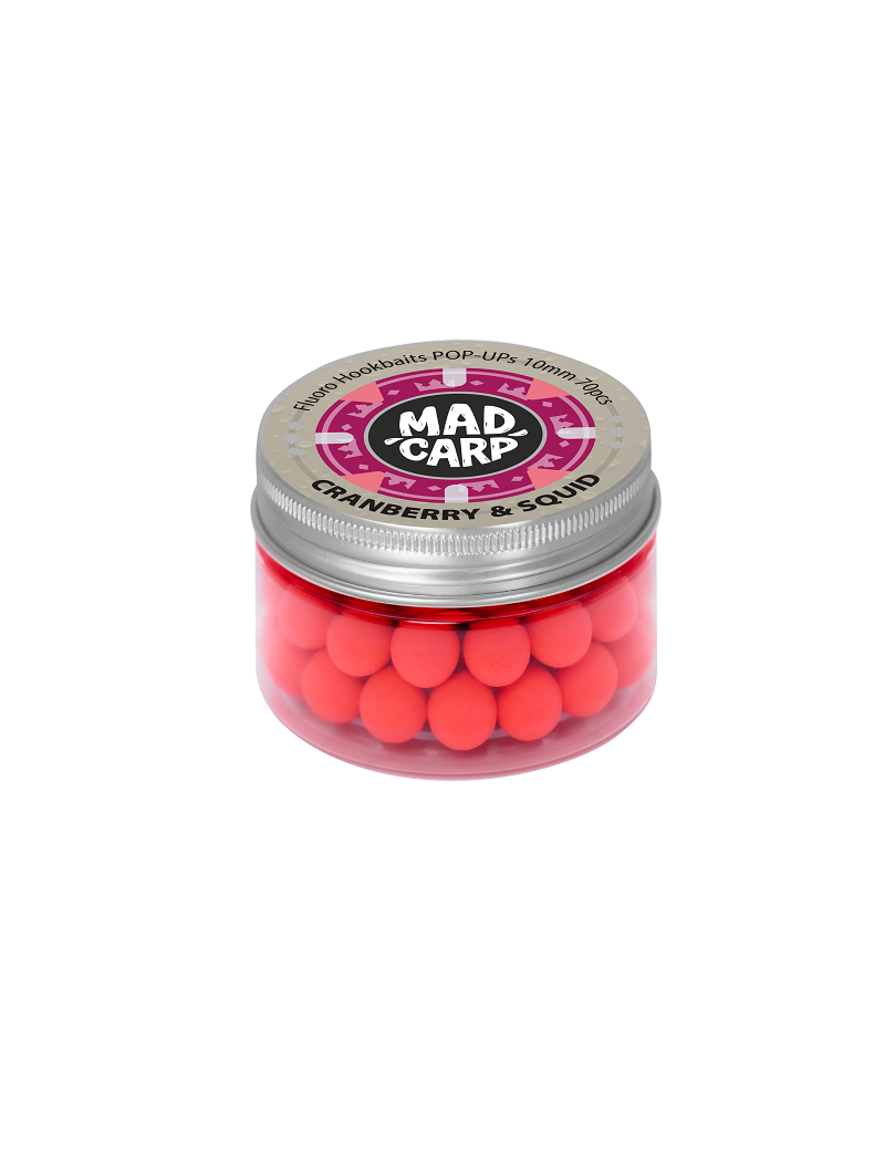Бойлы плавающие Mad Carp Baits CRANBERRY SQUID (Клюква и Кальмар), Диаметр: 10 мм