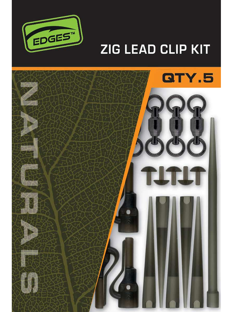 Набор для зиг-рига с безопасной клипсой FOX Naturals Zig Lead Clip Kit EDGES Набор для зиг-рига с безопасной клипсой FOX Naturals Zig Lead Clip Kit EDGES