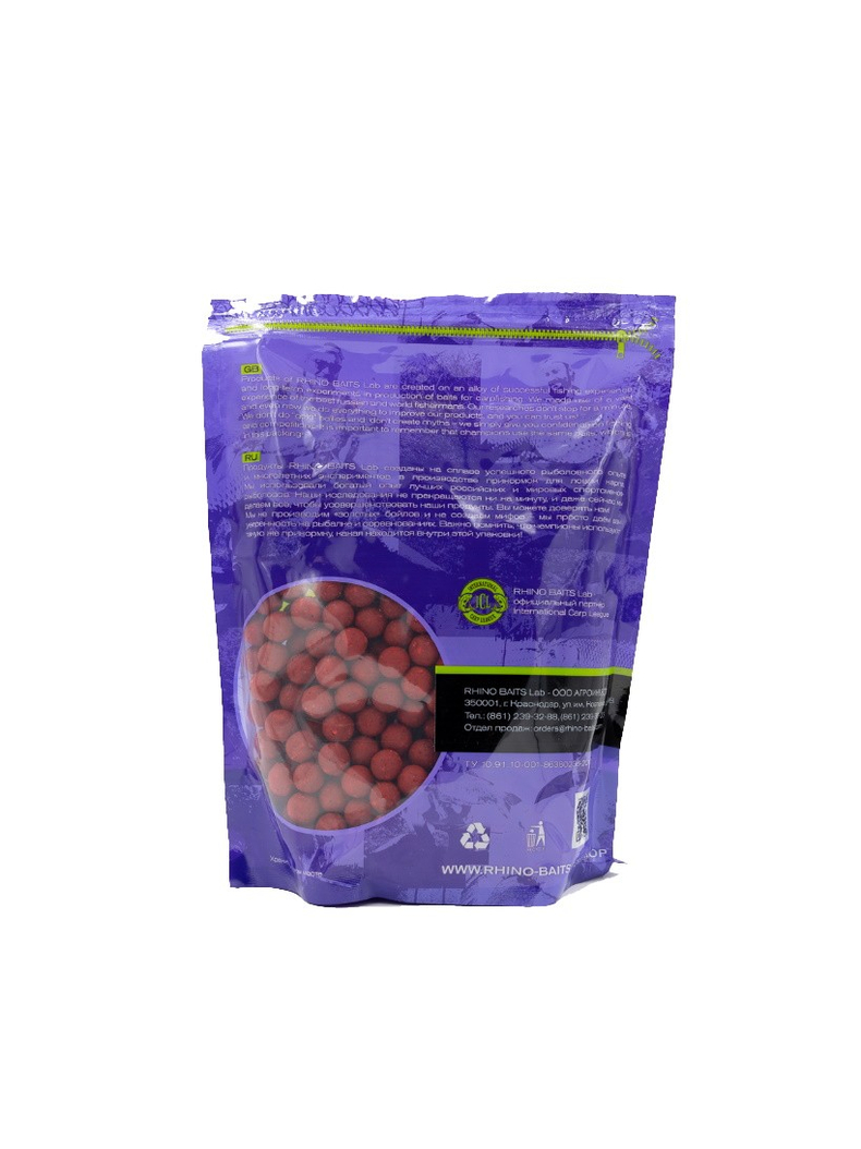 Бойлы тонущие RHINO BAITS Mamba (Шелковица) 1кг, Диаметр: 20 мм, изображение 2