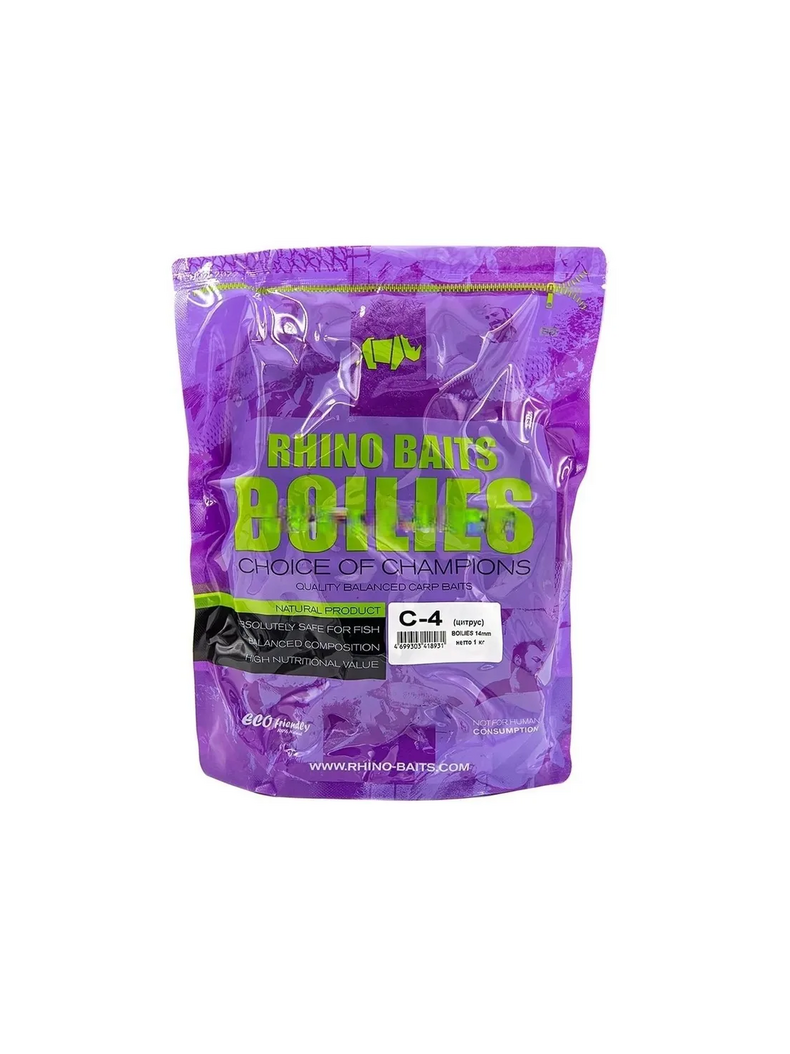 Бойлы тонущие RHINO BAITS C-4 (Цитрус) 1кг, Диаметр: 20 мм