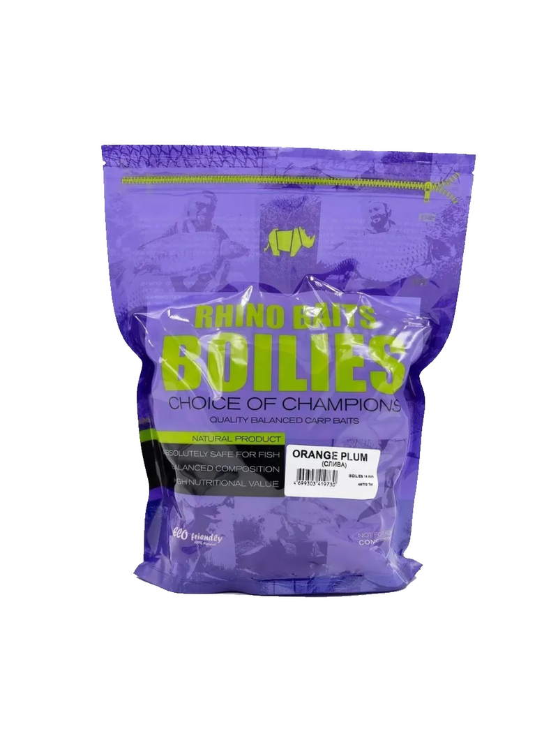 Бойлы тонущие RHINO BAITS Orange Plum (Оранжевая Слива) 1кг, Диаметр: 20 мм