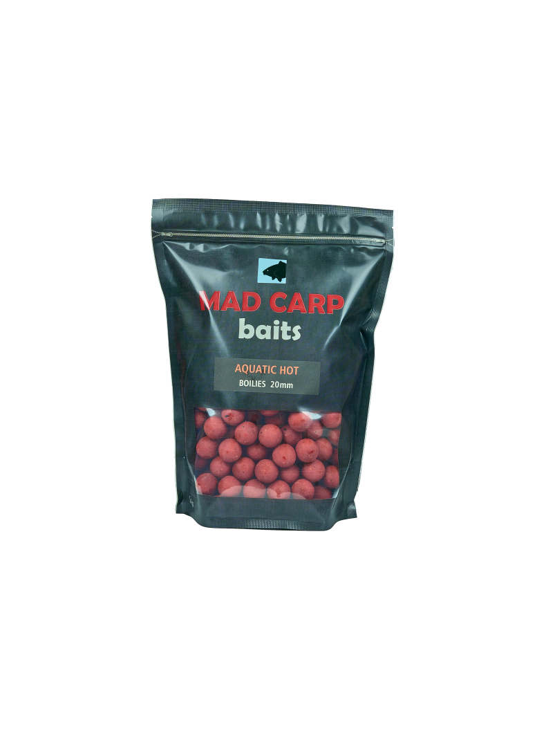 Бойлы тонущие Mad Carp Baits  AQUATIC HOT (Акватик и Специи) 1кг, Диаметр: 24 мм