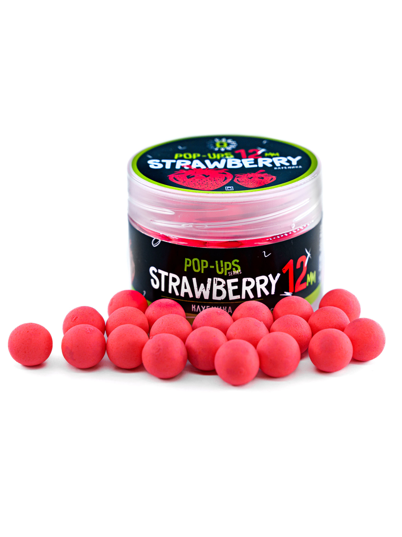 Бойлы плавающие Carptoday Baits Pop Ups Strawberry (Клубника) 12 мм, Диаметр: 12 мм, Вкус: Клубника