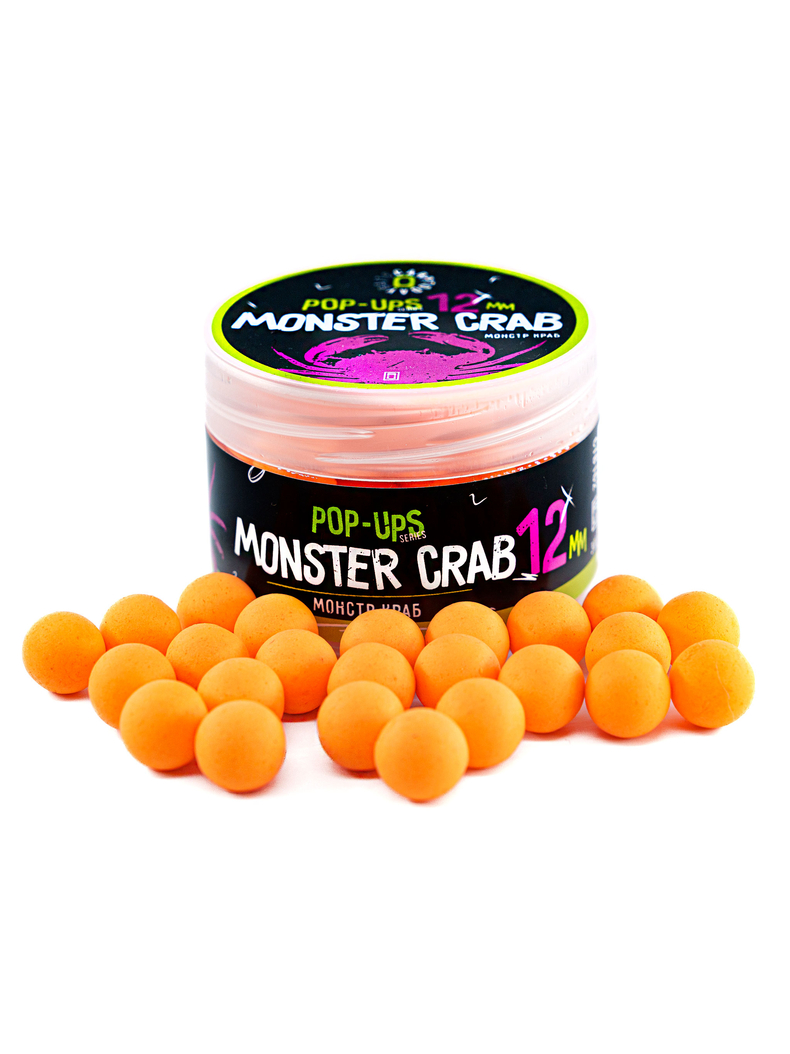 Бойлы плавающие Carptoday Baits Pop Ups Monster Crab (Монстр Краб) 12мм, Диаметр: 12 мм, Вкус: Монстр Краб