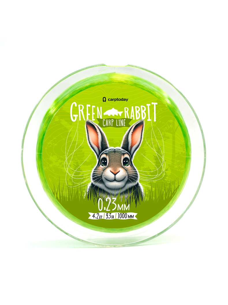 Леска карповая Carptoday Green Rabbit 1000м, Диаметр лески: 0.23 мм, изображение 2