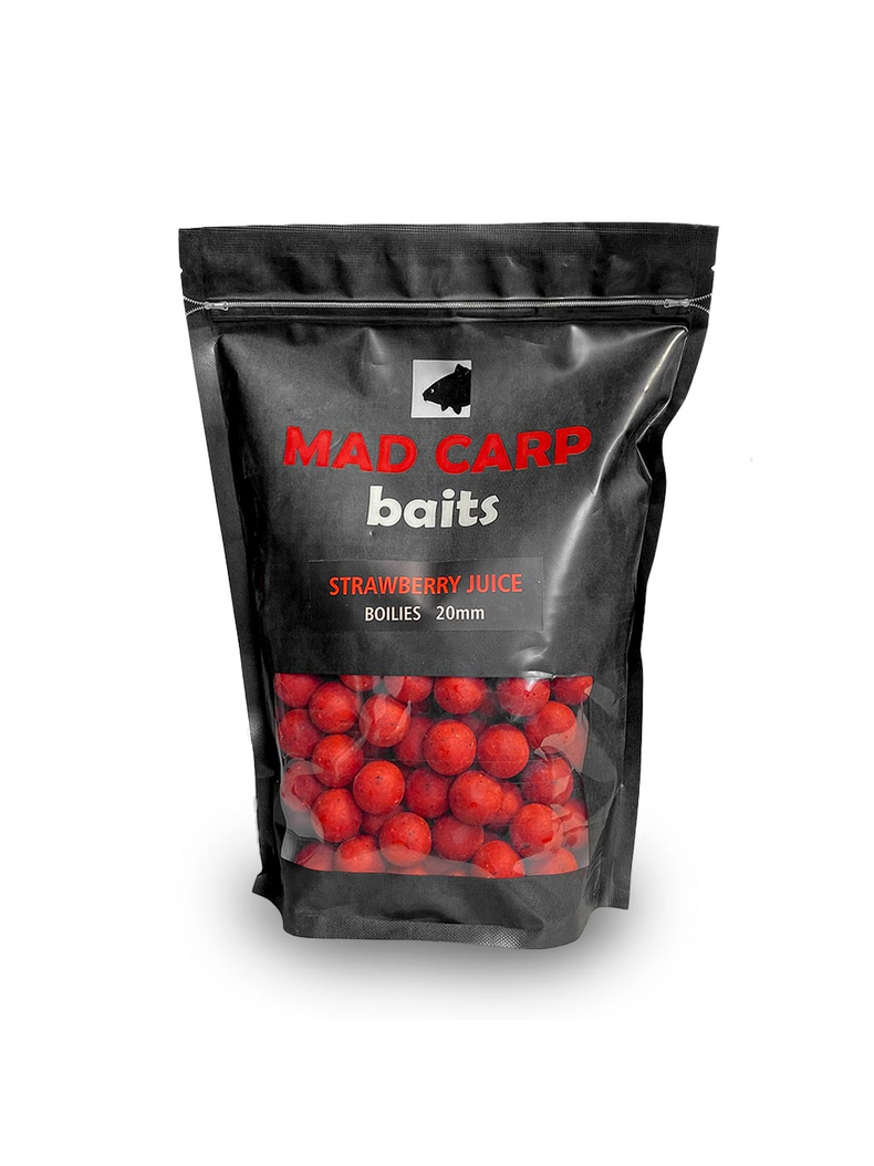 Бойлы тонущие Mad Carp Baits STRAWBERRY JUlCE (Клубничный Сок) 1кг, Диаметр: 24 мм